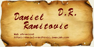 Daniel Ranitović vizit kartica